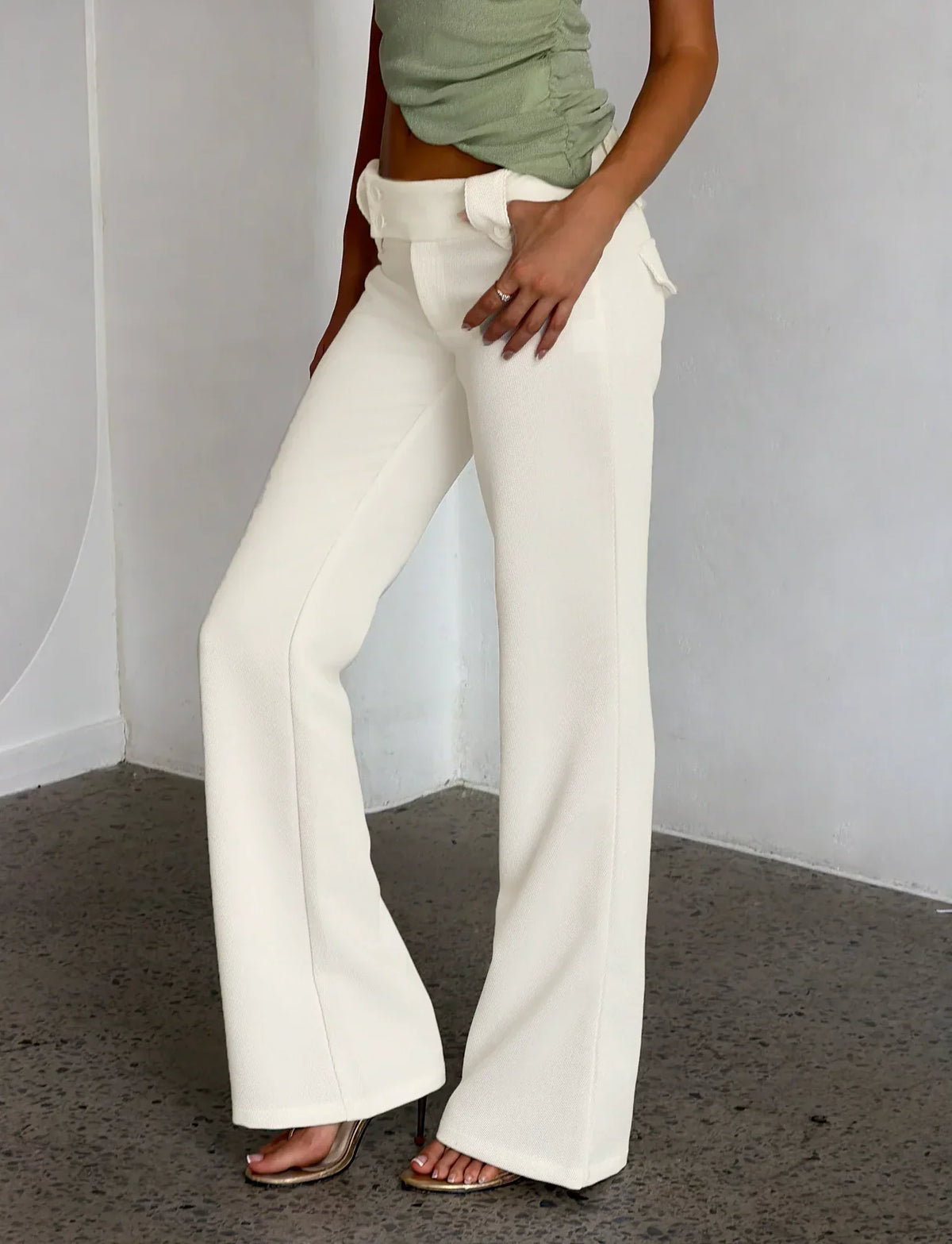 KITTIE PANT WHITE CREAM
