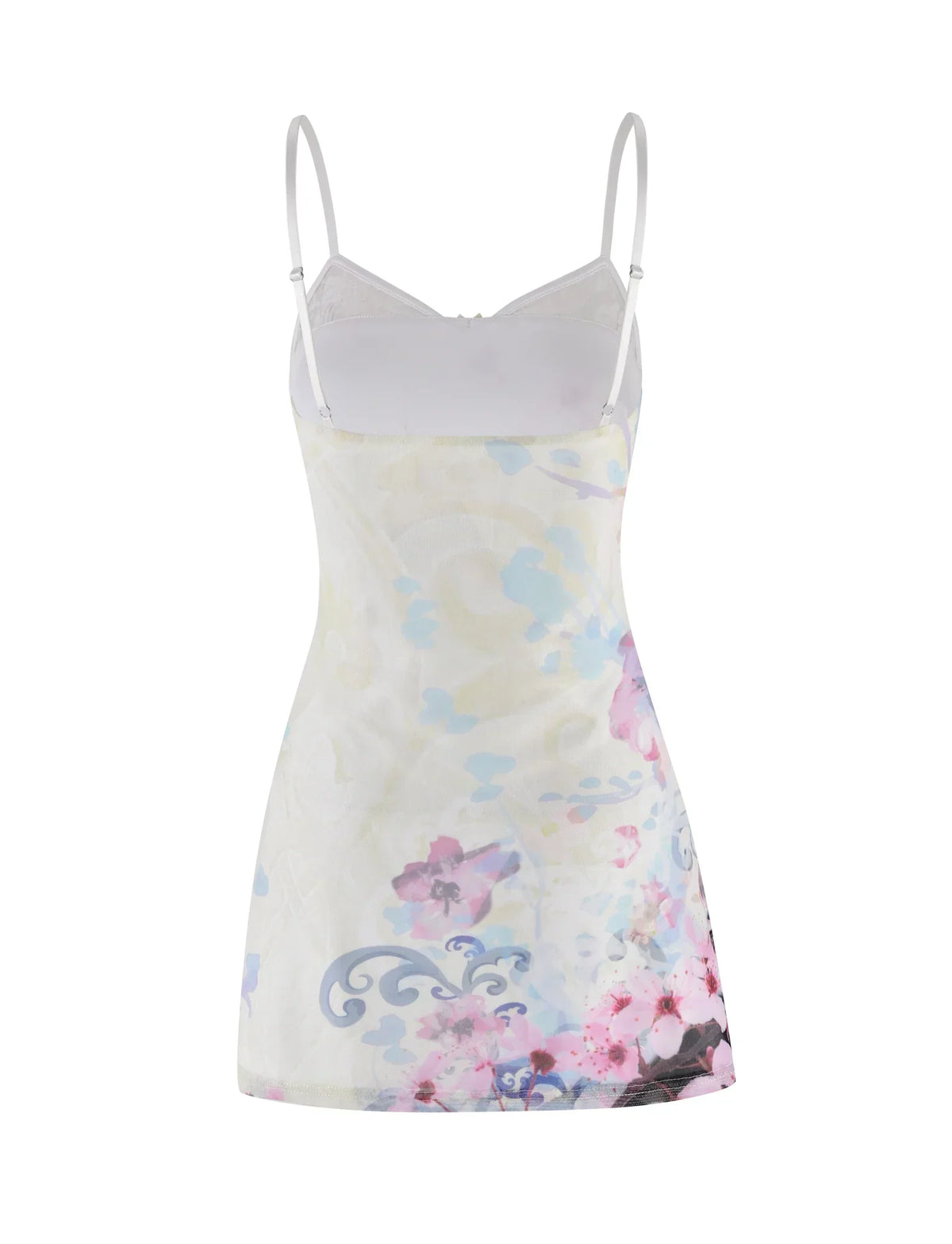 COLSON MESH MINI DRESS MULTI FLORAL CHERRY BLOSSOM