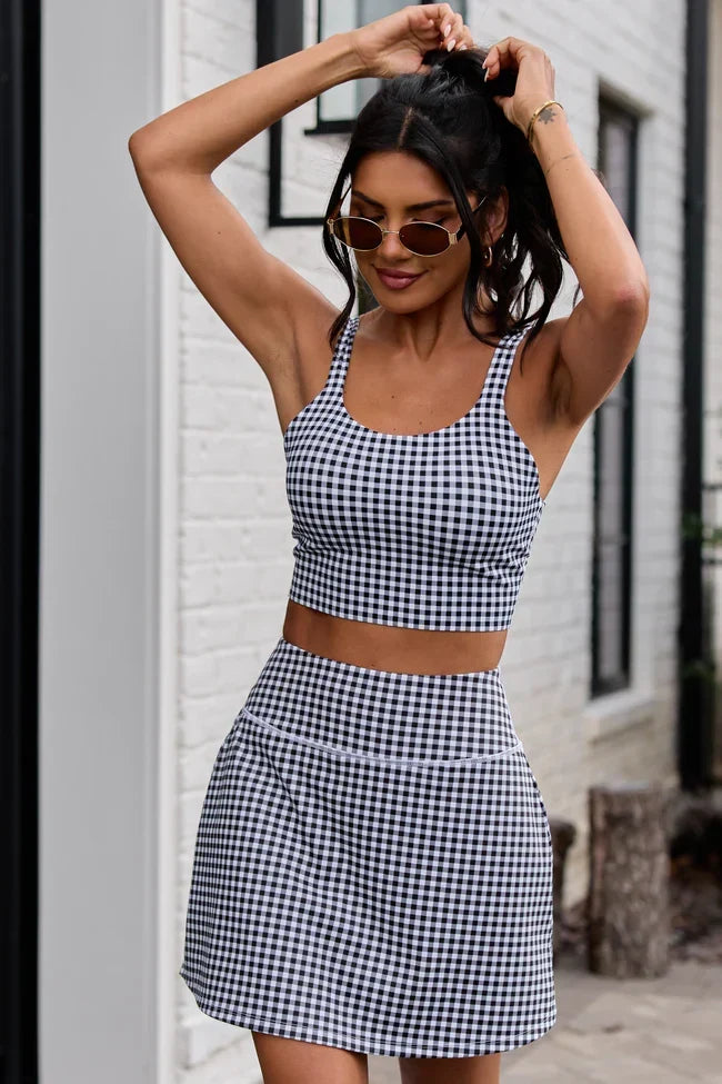 Active State Black Gingham Tank