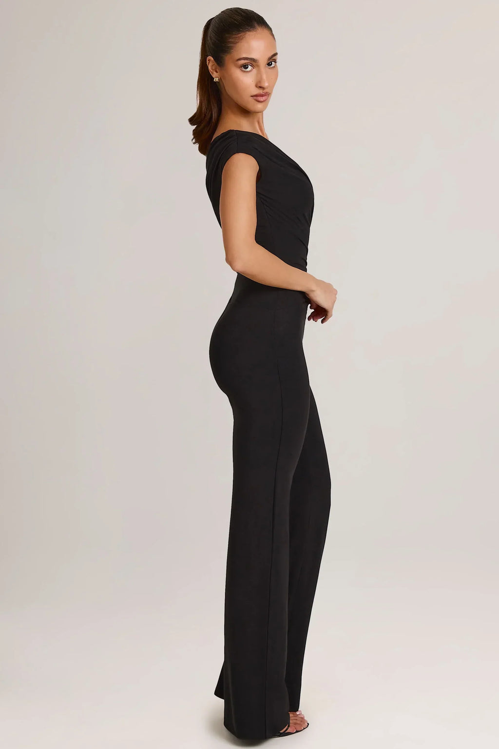 Modal One Shoulder Jumpsuit in Black