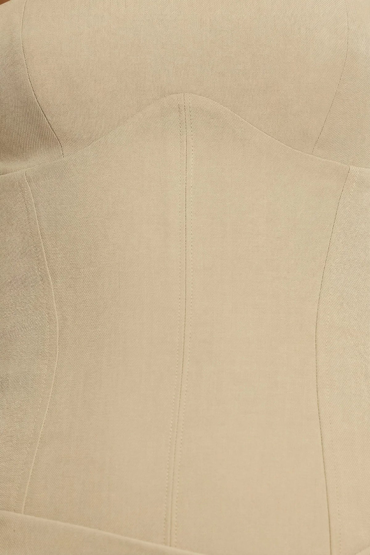 Woven Twill Wrap Over Pleated Mini Dress in Taupe